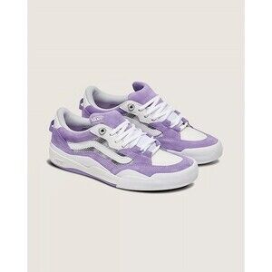 New Vans Men's 10 Wayvee White / Purple Suede Mesh Skate 2 Shoes Size Pop Cush